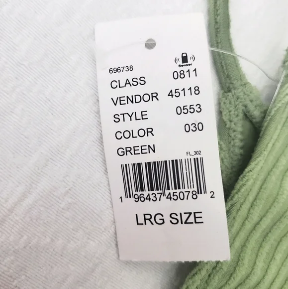 PACSUN Eco Green "Avalon" Terry Ribbed High Cut Bikini Bottom - Picture 10 of 11